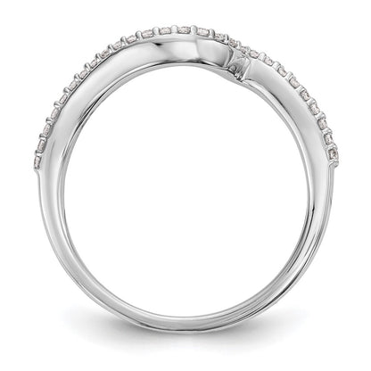 0.17ct. CZ Solid Real 14K White Gold Wedding Wedding Band Ring
