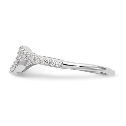 0.17ct. CZ Solid Real 14K White Gold Wedding Wedding Band Ring