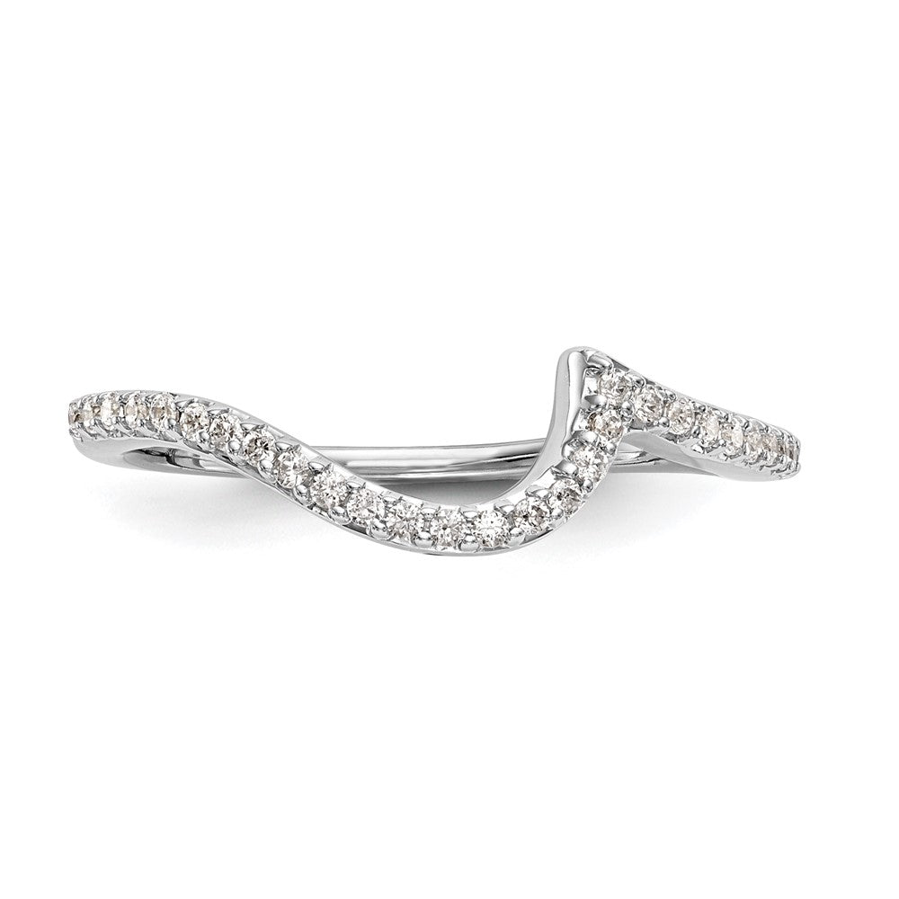 0.17ct. CZ Solid Real 14K White Gold Wedding Wedding Band Ring