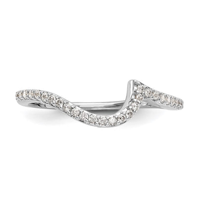 14K White Gold Real Diamond Wedding Band