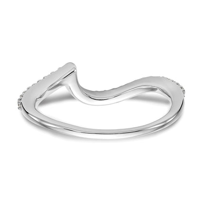 14K White Gold Real Diamond Wedding Band