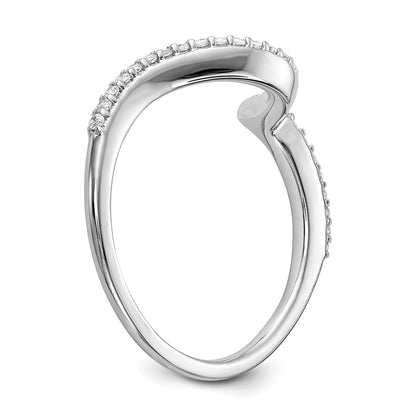 14K White Gold Real Diamond Wedding Band