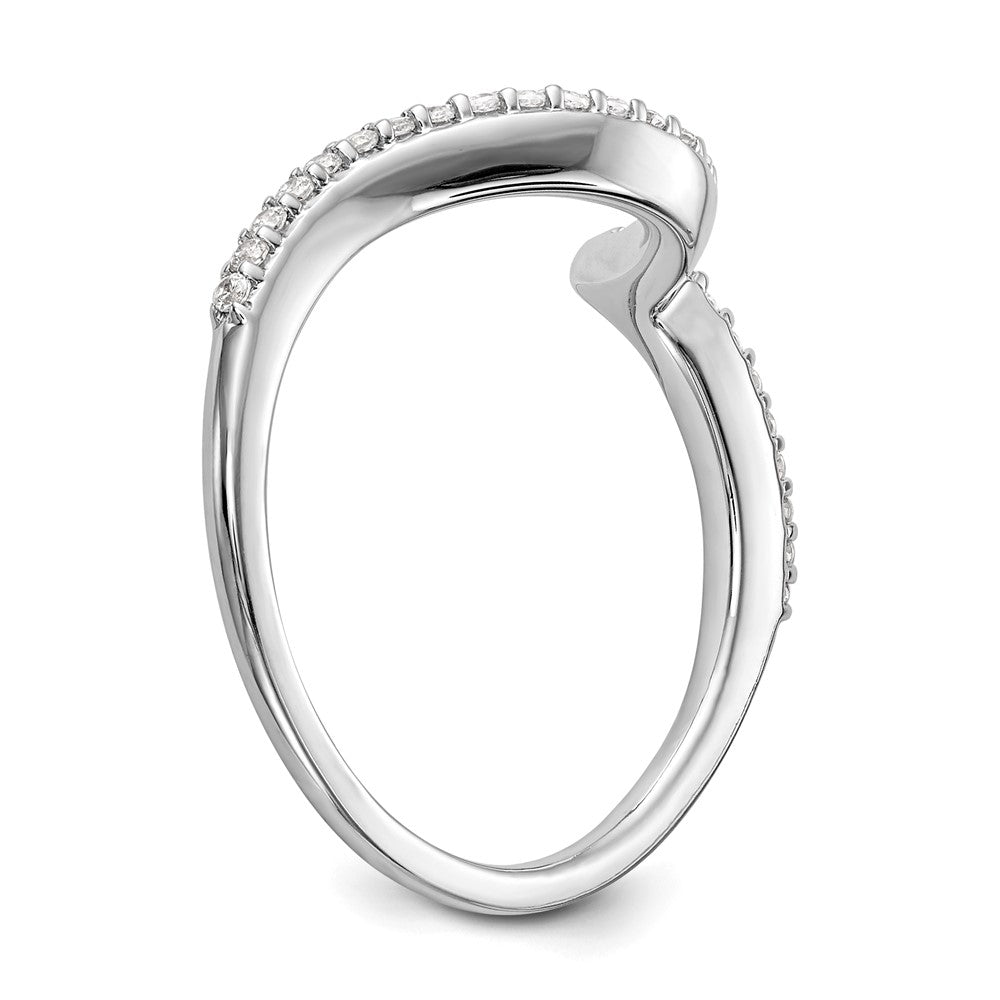 0.17ct. CZ Solid Real 14K White Gold Wedding Wedding Band Ring