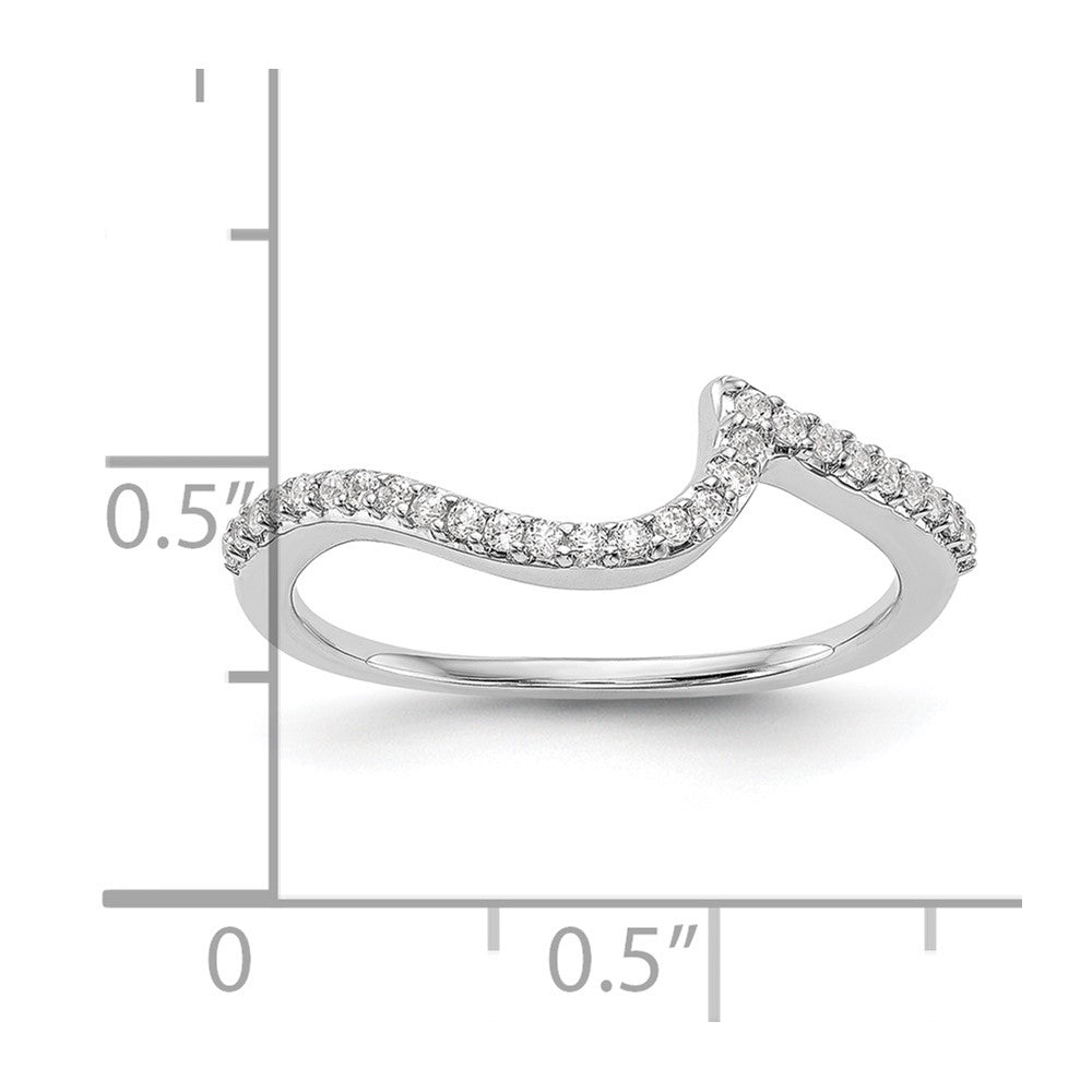 0.17ct. CZ Solid Real 14K White Gold Wedding Wedding Band Ring