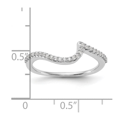 14K White Gold Real Diamond Wedding Band