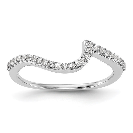 0.17ct. CZ Solid Real 14K White Gold Wedding Wedding Band Ring