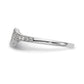 14K White Gold Real Diamond Wedding Band
