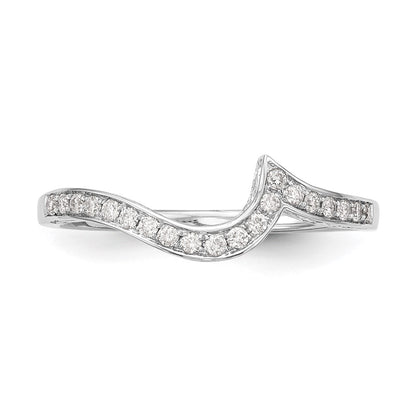 14K White Gold Real Diamond Wedding Band