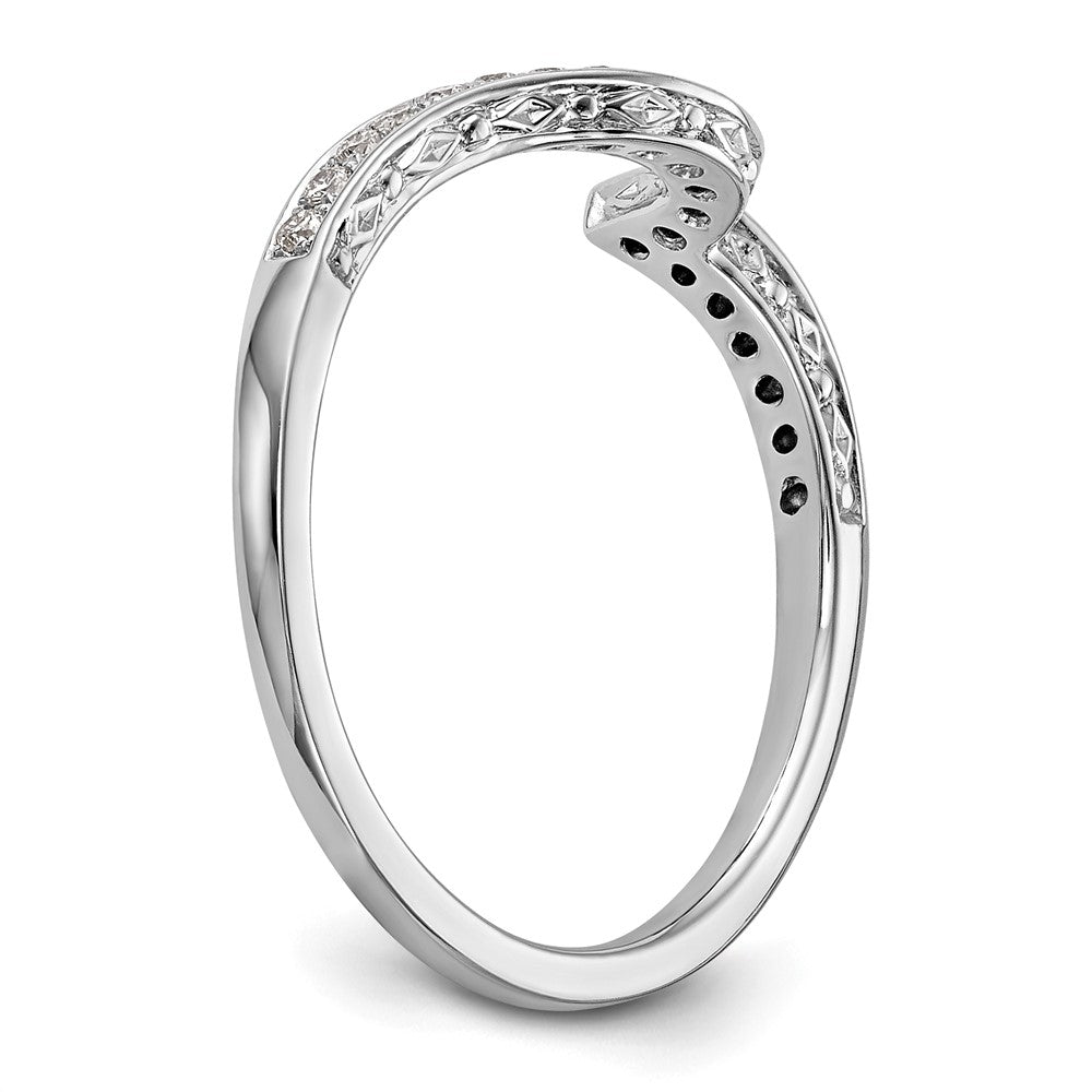 14K White Gold Real Diamond Wedding Band
