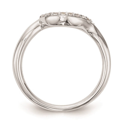 14K White Gold Real Diamond Wedding Band