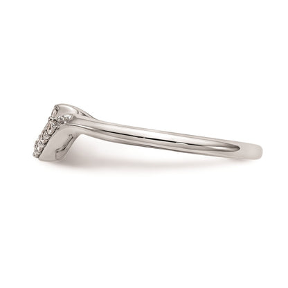 14K White Gold Real Diamond Wedding Band