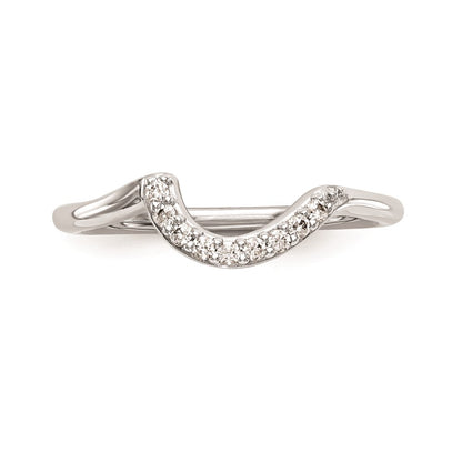 14K White Gold Real Diamond Wedding Band
