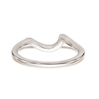 14K White Gold Real Diamond Wedding Band