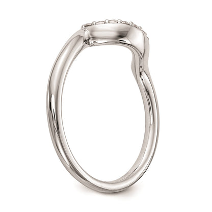 14K White Gold Real Diamond Wedding Band