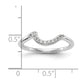 0.09ct. CZ Solid Real 14K White Gold Wedding Wedding Band Ring