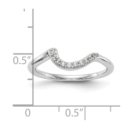 14K White Gold Real Diamond Wedding Band