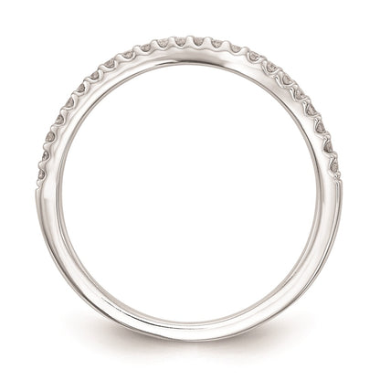 14k White Gold Real Diamond Wedding Band