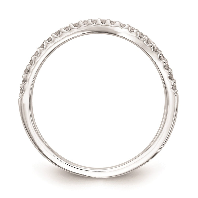 14k White Gold Real Diamond Wedding Band