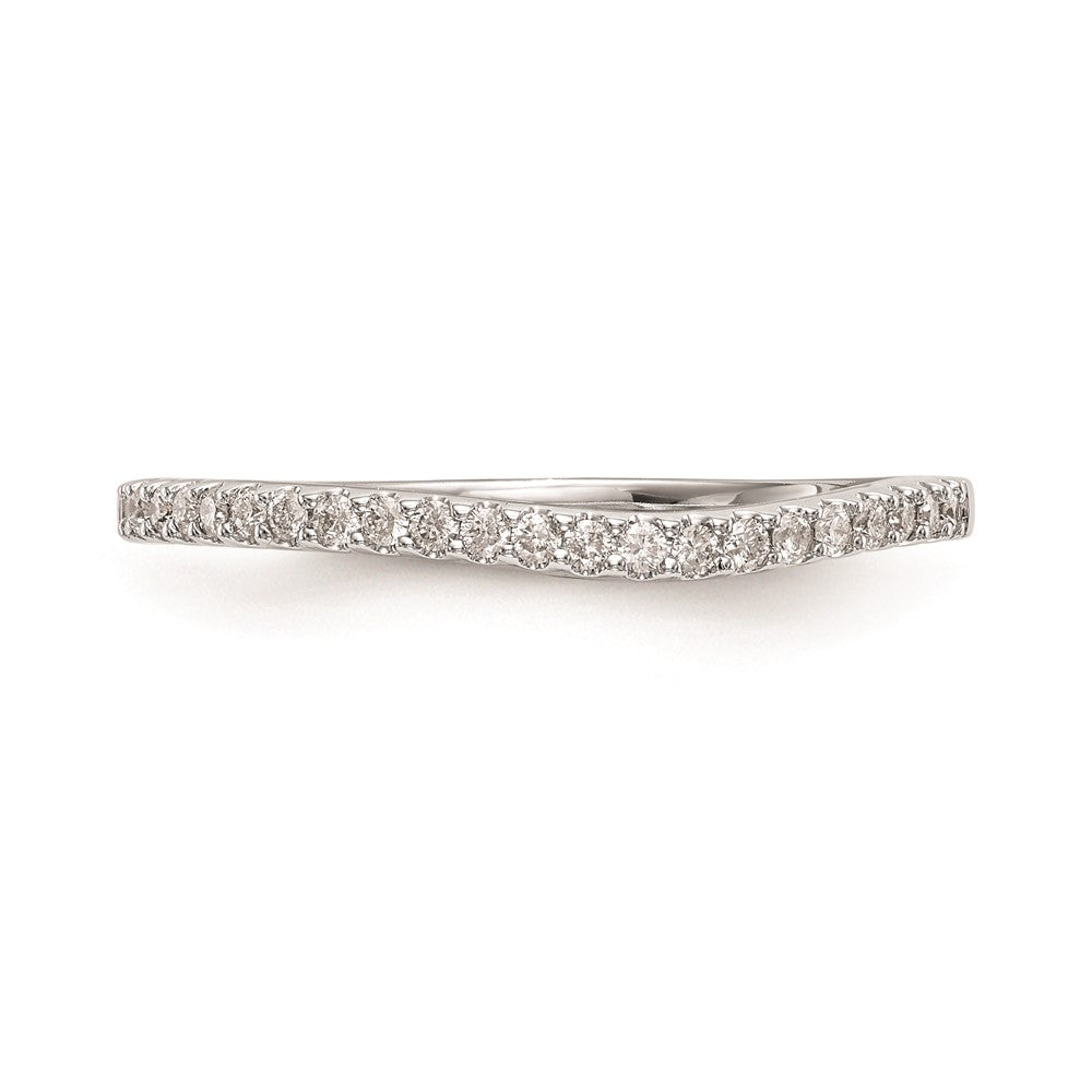 0.16ct. CZ Solid Real 14k White Gold Wedding Wedding Band Ring