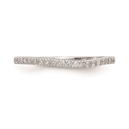 14k White Gold Real Diamond Wedding Band