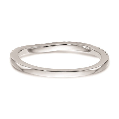 14k White Gold Real Diamond Wedding Band