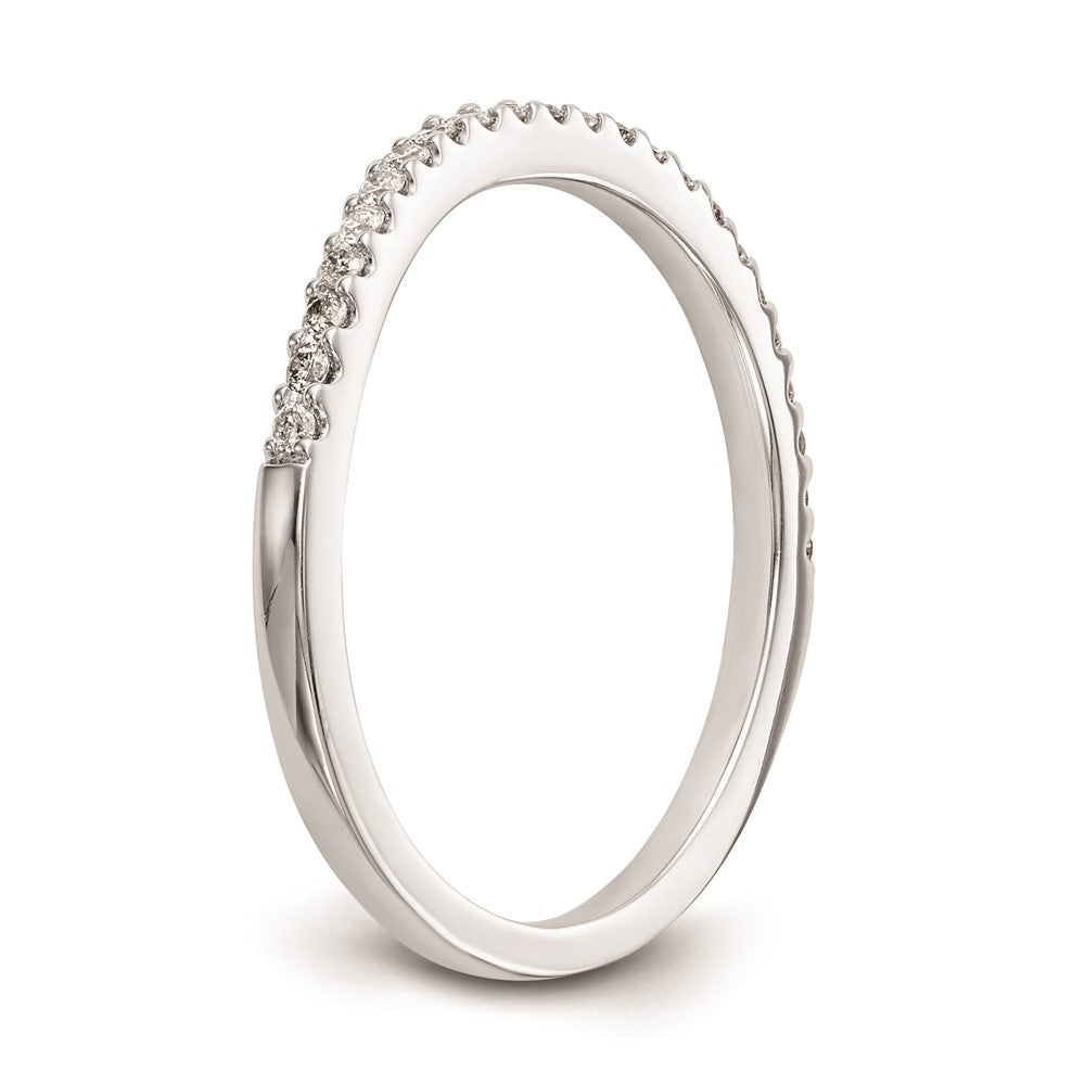 14k White Gold Real Diamond Wedding Band