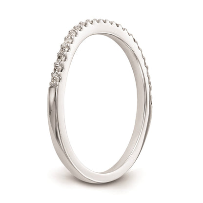 14k White Gold Real Diamond Wedding Band