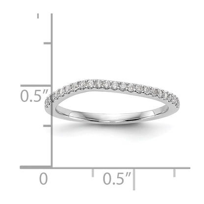 14k White Gold Real Diamond Wedding Band