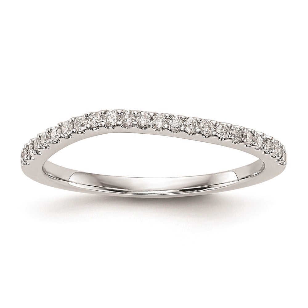 14k White Gold Real Diamond Wedding Band