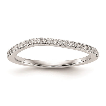 14k White Gold Real Diamond Wedding Band