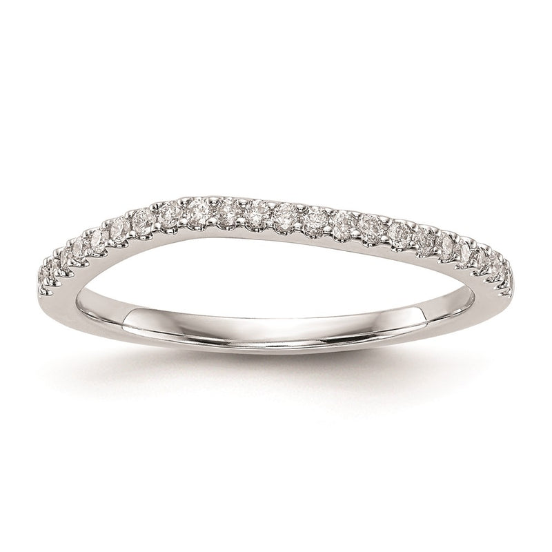 14k White Gold Real Diamond Wedding Band