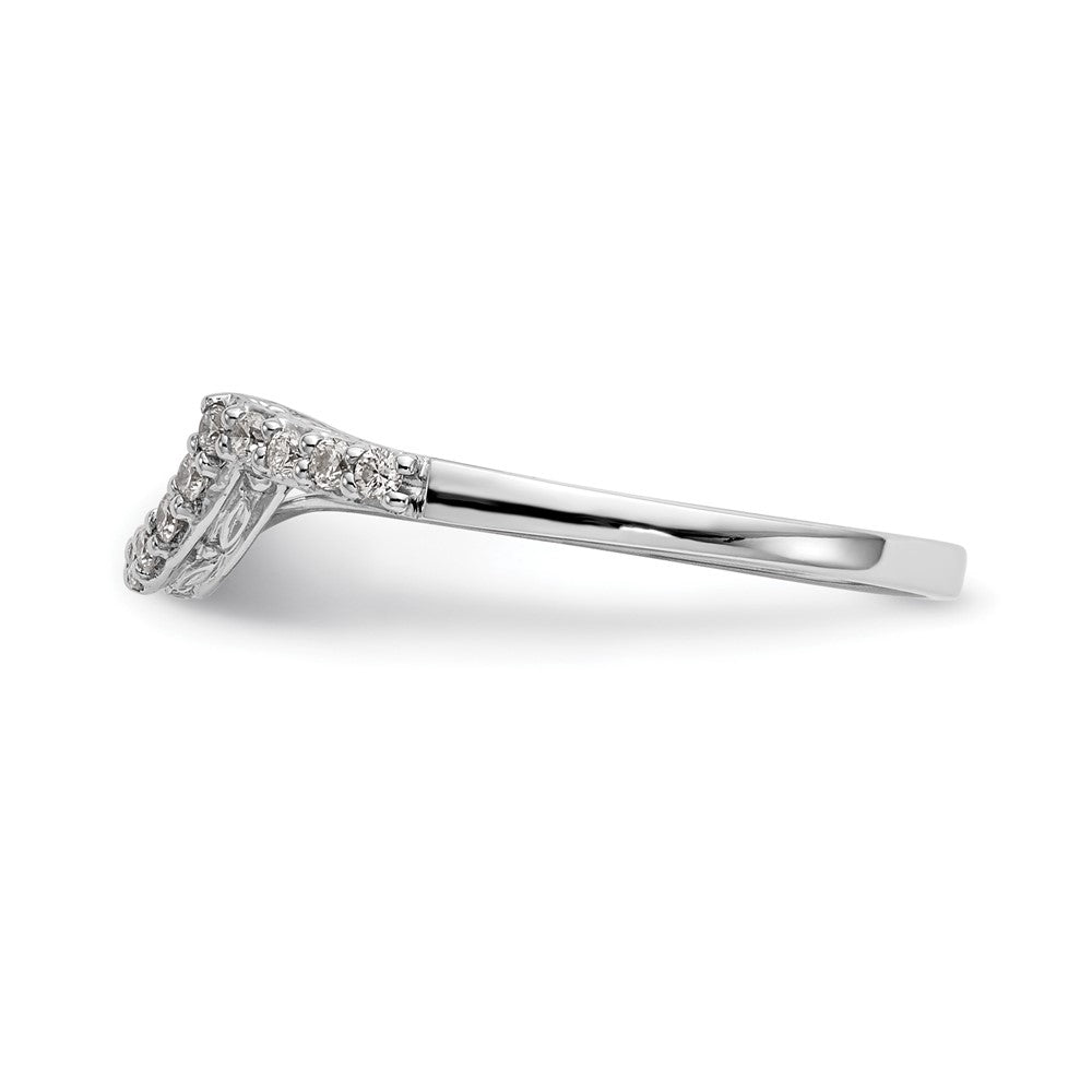 14K White Gold Real Diamond Wedding Band
