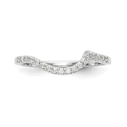 14K White Gold Real Diamond Wedding Band