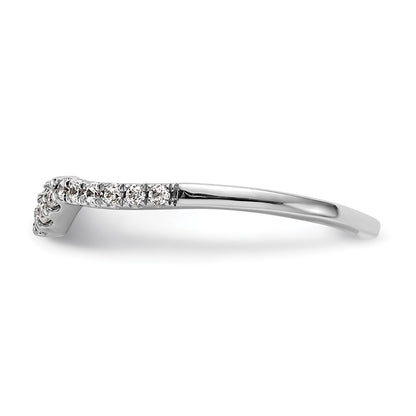 0.18ct. CZ Solid Real 14K White Gold Wedding Wedding Band Ring