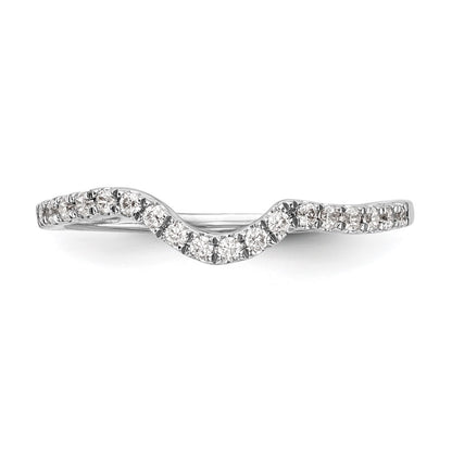 0.18ct. CZ Solid Real 14K White Gold Wedding Wedding Band Ring