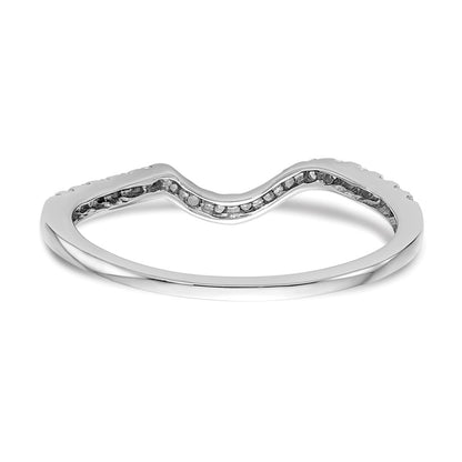 0.18ct. CZ Solid Real 14K White Gold Wedding Wedding Band Ring