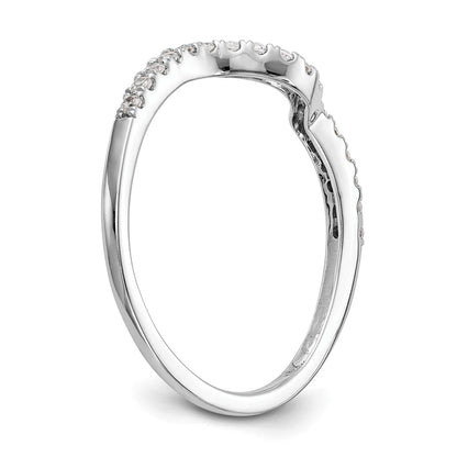 0.18ct. CZ Solid Real 14K White Gold Wedding Wedding Band Ring