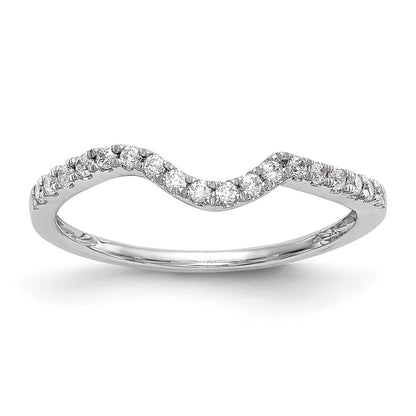 0.18ct. CZ Solid Real 14K White Gold Wedding Wedding Band Ring