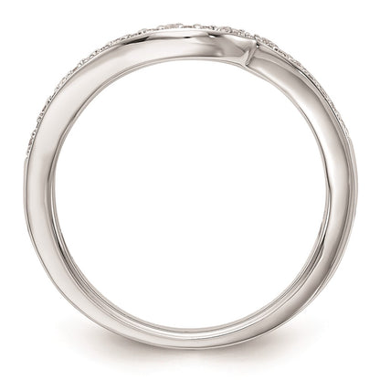 14K White Gold Real Diamond Wedding Band