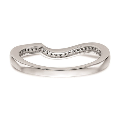 14K White Gold Real Diamond Wedding Band
