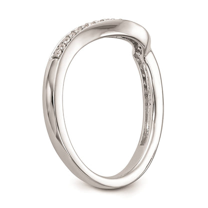 14K White Gold Real Diamond Wedding Band