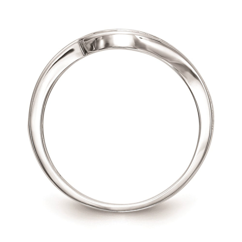 14k White Gold Real Diamond Wedding Band