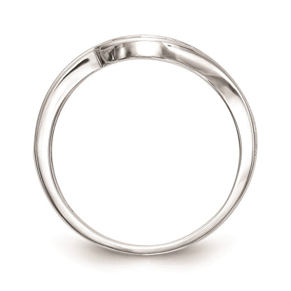0.22ct. CZ Solid Real 14k White Gold Wedding Wedding Band Ring