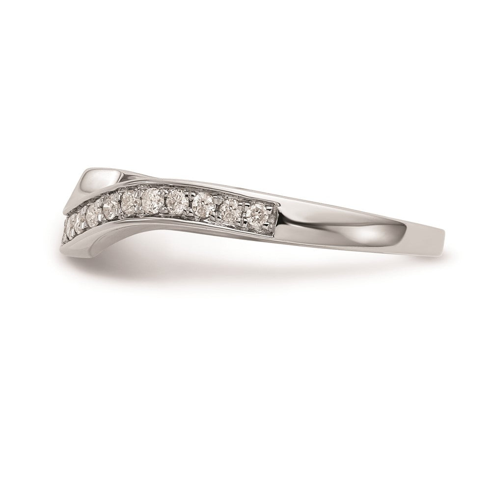 14k White Gold Real Diamond Wedding Band