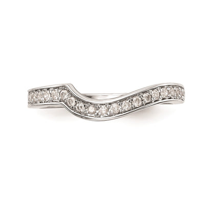 0.22ct. CZ Solid Real 14k White Gold Wedding Wedding Band Ring