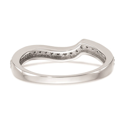 14k White Gold Real Diamond Wedding Band