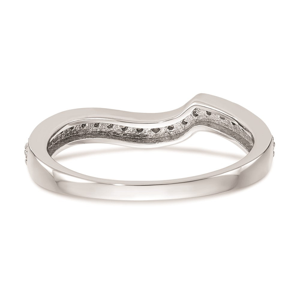 0.22ct. CZ Solid Real 14k White Gold Wedding Wedding Band Ring