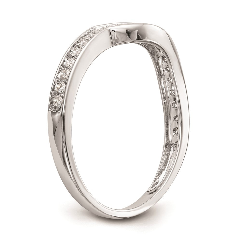 14k White Gold Real Diamond Wedding Band
