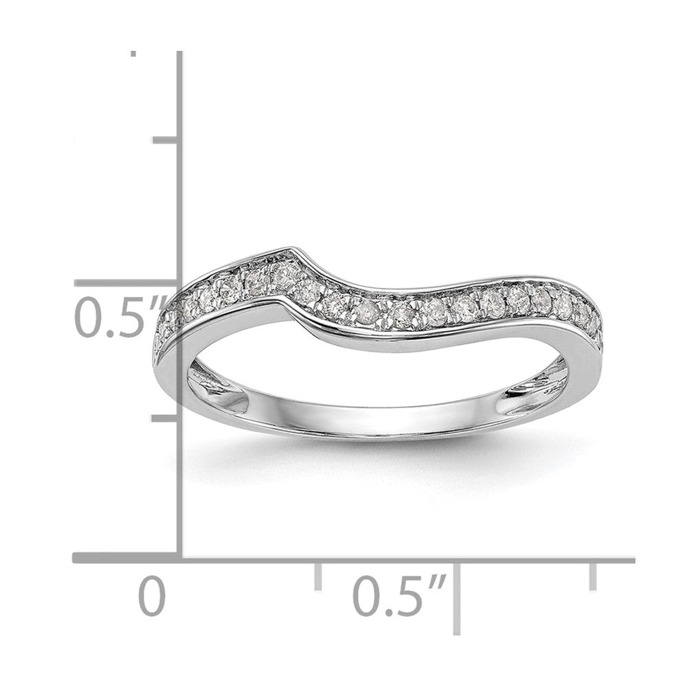 14k White Gold Real Diamond Wedding Band