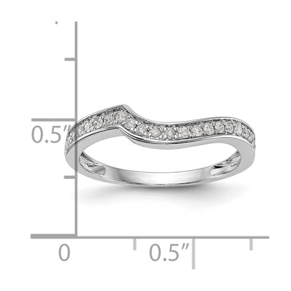 0.22ct. CZ Solid Real 14k White Gold Wedding Wedding Band Ring
